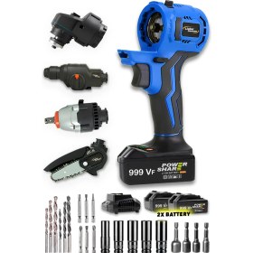 Resim Lieber German 999VF 4ın1 Kömürsüz Motor Setli Tak Çıkar Kafalı Taşlama Kırıcı Somun Sıkma Dal Budama Makinesi 