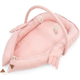 Resim Melek Kanatlı Babynest, Bebek Yatağı-pembe, İlk Yatağım, Oyuncak Barlı Bebek Yuvası 