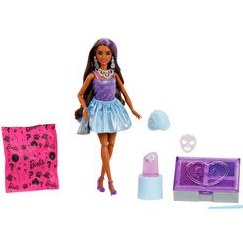 Resim Barbie Unboxed Glam Party Serisi Mor Işıltılı Bebek JFY66 