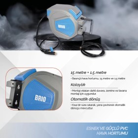 Resim Brio Hava Hortumu Makaralı 15 M + 1 M 8X12 MM 
