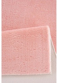 Resim Raschel Carpet Kesme Yolluk Kaymaz Taban Yumuşak Peluş Halı Pembe 