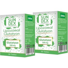 Resim SUNDEX 2’li Paket Lipozomal Glutatyon 500 mg 30 Tablet 