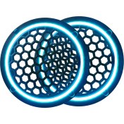 Resim SOUNDERS Neon Işıklı 16 cm Hoparlör ve Midrange Kapağı - 2 Adet - Turkuaz 