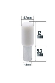 Resim NZB Raf Pimi Plastik Başlı Cam Tutucu Mobilya Dolap Pimi (25 Adet) 