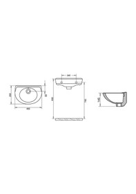 Resim 28x45 Oval Lavabo Delikli Turavit Diğer 