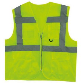 Resim Contione Group Sarı Fosforlu Mühendis Ikaz Yelek Reflektörlü 