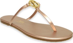 Resim Tkees Tk-2112 Klasik Tokali Parmak Arası Bronz Kadın Terlik 