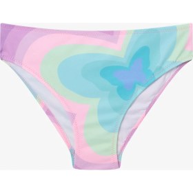 Resim Kız Çocuk Rainbow Butterfly Halter Yaka Bikini Takımı 