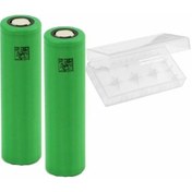 Resim Sony VTC5 18650 3.7V 2600 mAh 30A Li-ion Şarj Edilebilir Pil 2'li + Pil Taşıma Kutusu 