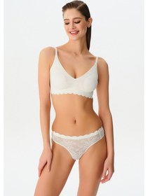 Resim Suwen Invisible Soft Dantelli Slip Külot Sw5987036 Ekru 