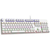 Resim KB-MK1 Lumos Beyaz USB Rainbow Aydınlatmalı Blue Switch Full Anti-Ghosting Mekanik Gaming Oyuncu Klavyesi Everest