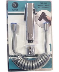Resim Tudor Lüks Krom Renkli Vakumlu Paket Basınçlı Taharet Matik Seti Krom 