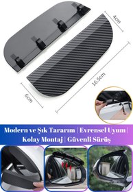 Resim Hane Dostu Desenli Oto Uyumlu Yan Ayna Yağmur Koruyucu Siper Araba Ayna Yağmur Kaydırıcı 