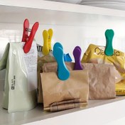 Resim 8'li Set, Gökkuşağı Çanta Klipsleri, Çok Renkli, Depolama ve Sıralama için 