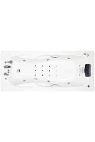 Resim Waterway Topeka Jakuzi 175x75 H:55 Rest Hidromasaj Sistemli Küvet Gövde Metal Ayak Dört Yön Panel 