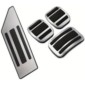 Resim Xuweiwei Mt Paslanmaz Çelik Araç Pedal Halıları Peugeot 3008 5008 Gt Ds Ds 7 Crossback Lhd Siyah Krom Kaplama 