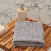 Resim Nuvomon Ethnic Yüz Havlusu E2 - Antrasit - 50x80 cm 