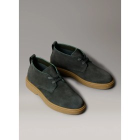 Resim Calvin Klein Deri Haki Erkek Bot Text Rubber Desert Boot Su 