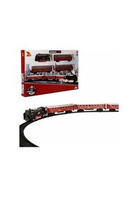 Resim Işıklı Tren Seti Express Lokomotif Raylı 18 Parça 
