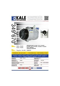 Resim KALE OTO Radyatör 349670 Klima Kompresörü Mercedes C-Seri (W202-S202)Clk (C208)E (W210) 