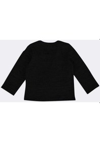 Resim Luess Unisex Çocuk Yumuşak Dokulu Cep Detaylı Ceket-siyah Siyah 