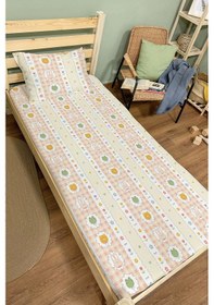 Resim Organik Tek Kişilik Lastikli Çarşaf Seti - Şirin Kahramanlar Renkli 