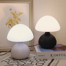 Resim Modern Yaratıcı Mantar LED Masa Lambası, 1 ADET Ayarlanabilir 3 Renkli Aydınlatma, USB Güçlü Yatak Odası Masa Lambası, Göz Bakımı LED Gece Lambası Yatak Odası ve Oturma Odası Dekorasyonu için, Plastik Abajurlu Metal, Anahtar Kontrolü, Yukarı Işık - Pil Gerekmez, Işık Kaynağı Dahil 