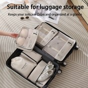 Resim 7 Adet TRAVEL SEASON Paketleme Küpleri Seti - Minimalist Tarz, Dayanıklı Polyester, Pozisyonlama Baskısı, Elde Yıkanabilir - Giysiler, Ayakkabılar ve Bagajları Düzenlemek İçin İdeal, TSA Uygunsu Çantalar, Seyahat Çantası 