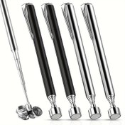 Resim 4'lü Set Teleskopik Manyetik Kaldırıcılar, Ayarlanabilir Manyetik Teleskopik Çubuk Uzunluğu 12.5 ila 65cm, Manyetik Yük 453.59 g'ye kadar, Küçük Metal Parçaları Toplama için Manyetik Çubuk 