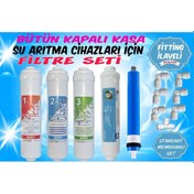 Resim Sulook Inline Kapalı Kasa Tüm Su Arıtma Cihazlarına Uyumlu 5'li Filtre Takımı 