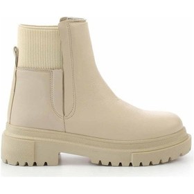 Resim Bej Vidala Hakiki Deri Kadın Bot & Bootie K02724300003 Bej 