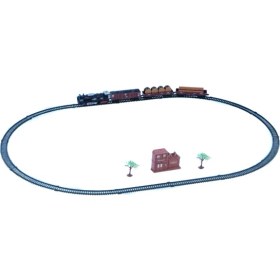 Resim Erzi Oyuncak Tren Seti Rail King Klasik Tren 104 Cm 23 Parça Işıklı 