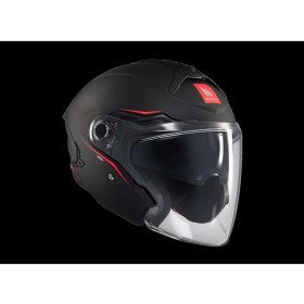 Resim MT Helmets KASK MT COSMO SV ÇENESİZ GÖZLÜKLÜ MAT SİYAH 