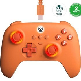 Resim 8bitdo Ultimate C Kablolu Hall Effect Controller Xbox Series x Series S - 0ne & Windows Pc Turuncu 