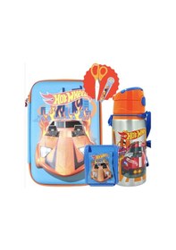Resim Kalem Çantası , Hot Wheels Korumalı Makas , Hot Wheels Alüminyum Matara Turuncu 