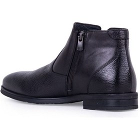 Resim Pierre Cardin 4k 1196063 Hakiki Deri Fermuarlı Erkek Bot Siyah 