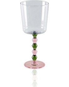 Resim The Mia Bead Şarap Kadehi Yeşil 300 Ml Şeffaf 