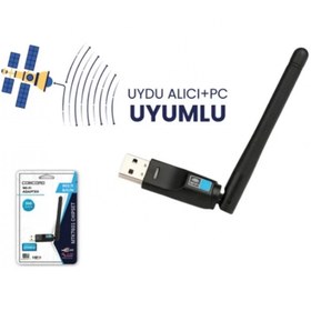 Resim Concord W7 Uydu Alıcı Ve Pc Uyumlu 300 Mbps Wireless Usb Adaptör 