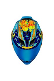 Resim Icon Airflite Bugoid Blitz Kapalı Kask Mavi Yeşil Turuncu Mavi 