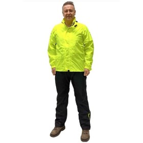 Resim Ct-neonpro Motosiklet Yağmurluk Astarlı Kapüşonlu Reflektörlü Çantalı Su Rüzgar Geçirmez Extra Larg 