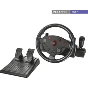 Resim BUFS Profesyonel Yarış Direksiyon Seti 270° Hissiyatlı Pedallı Tak Çalıştır Multifonksiyon Racing Wheel 