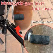 Resim 6 Adet Motosiklet Vites Geçiş Botu Kılıfı, Yapışkan Kayışlı Sürüş Ayakkabısı Koruyucular – Kolay Kurulum ve Aşınma Koruma için Tutkal Gerekmez, Çizmelere Motorlu Ped, Şık Protektör ile Erkekler ve Bayanlar için Moto Ekipleri 
