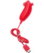 Resim Kırmızı-nunchuck Nunchuk Video Oyunu Denetleyicisi Nintendo Wii Konsolu Için Uzaktan 5 Renk 