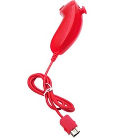 Resim Kırmızı-nunchuck Nunchuk Video Oyunu Denetleyicisi Nintendo Wii Konsolu Için Uzaktan 5 Renk 
