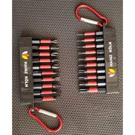 Resim Matkap Için Bits Vidalama Ucu ve Yıldız Alyen Seti 20LI Profesyonel Ph2 Pz2 Yıldız Düz Anahtarlıklı 