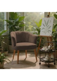 Resim Azra Mobilya Papatya Babyface Kumaş Modern Berjer Koltuk 13 Renk Seçeneği - Kahverengi Kahverengi 