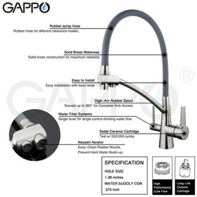 Resim Movecci Dual Flow Çift Akışlı Arıtma Çıkışlı Eviye Bataryası Krom 