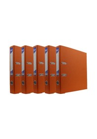 Resim Dar Plastik Klasör 56412-040 Turuncu 5 Li Paket Turuncu 