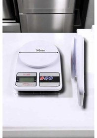 Resim Mey İthalat Net Lcd Ekran Ve Otomatik Kapanma Özelliği İle Uzun Ömürlü Dijital Mutfak Tartısı Beyaz 