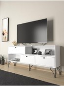 Resim Wood'n Love Katre 150 Cm Metal Ayaklı Tv Ünitesi - Beyaz / Siyah Diğer